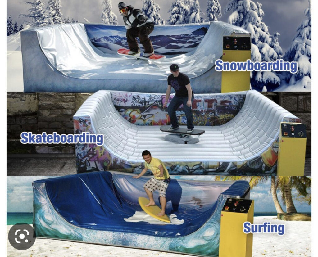 Inflatable snowboarding