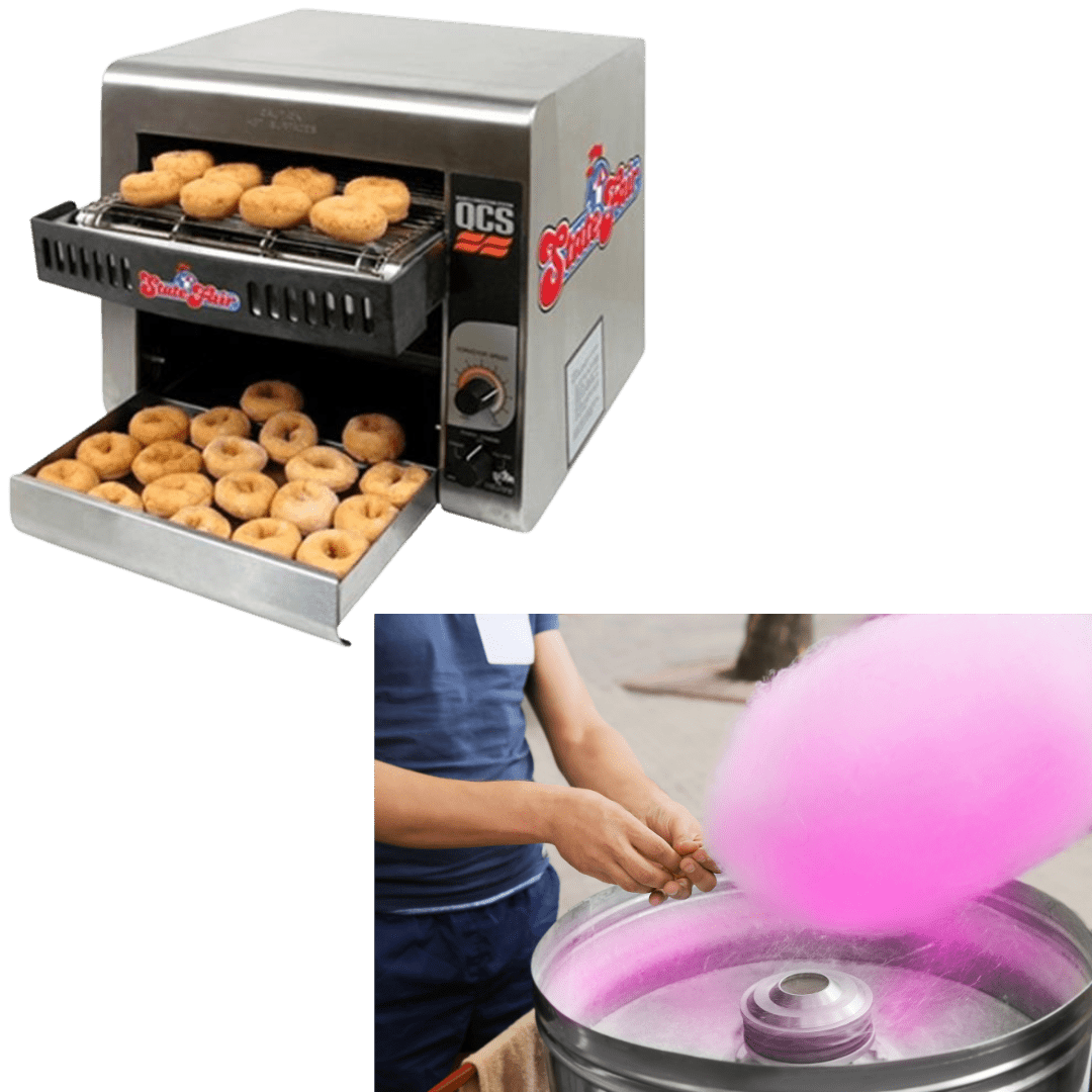 Rent a cotton candy or mini donut machine